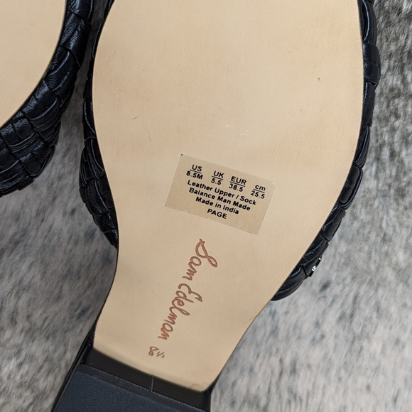 Sam Edelman Page Leather Almond Toe Mules Black Women's 8.5 - Picture 11 of 11